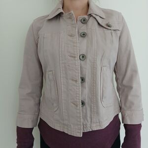 DKNY Light Beige/ Blush Pink Jean Jacket Rare